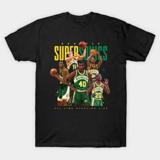 Seattle Supersonics All Time Starting Five T-Shirt